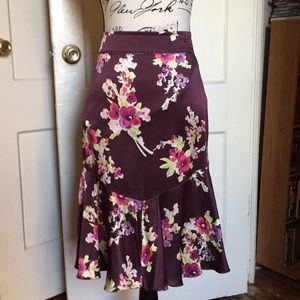 NWOT The Limited silk floral skirt.